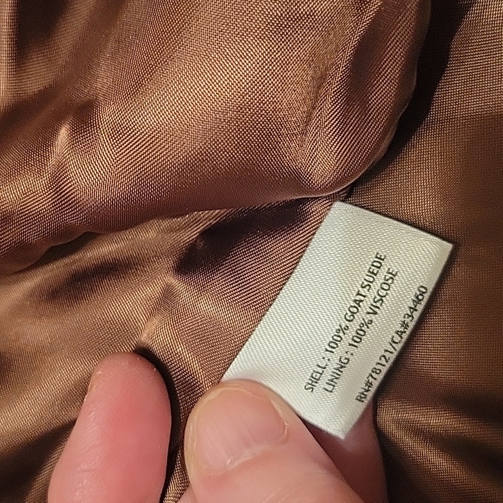 Eileen Fisher Brown Goat Suede Jacket XS - Picture 5 of 5